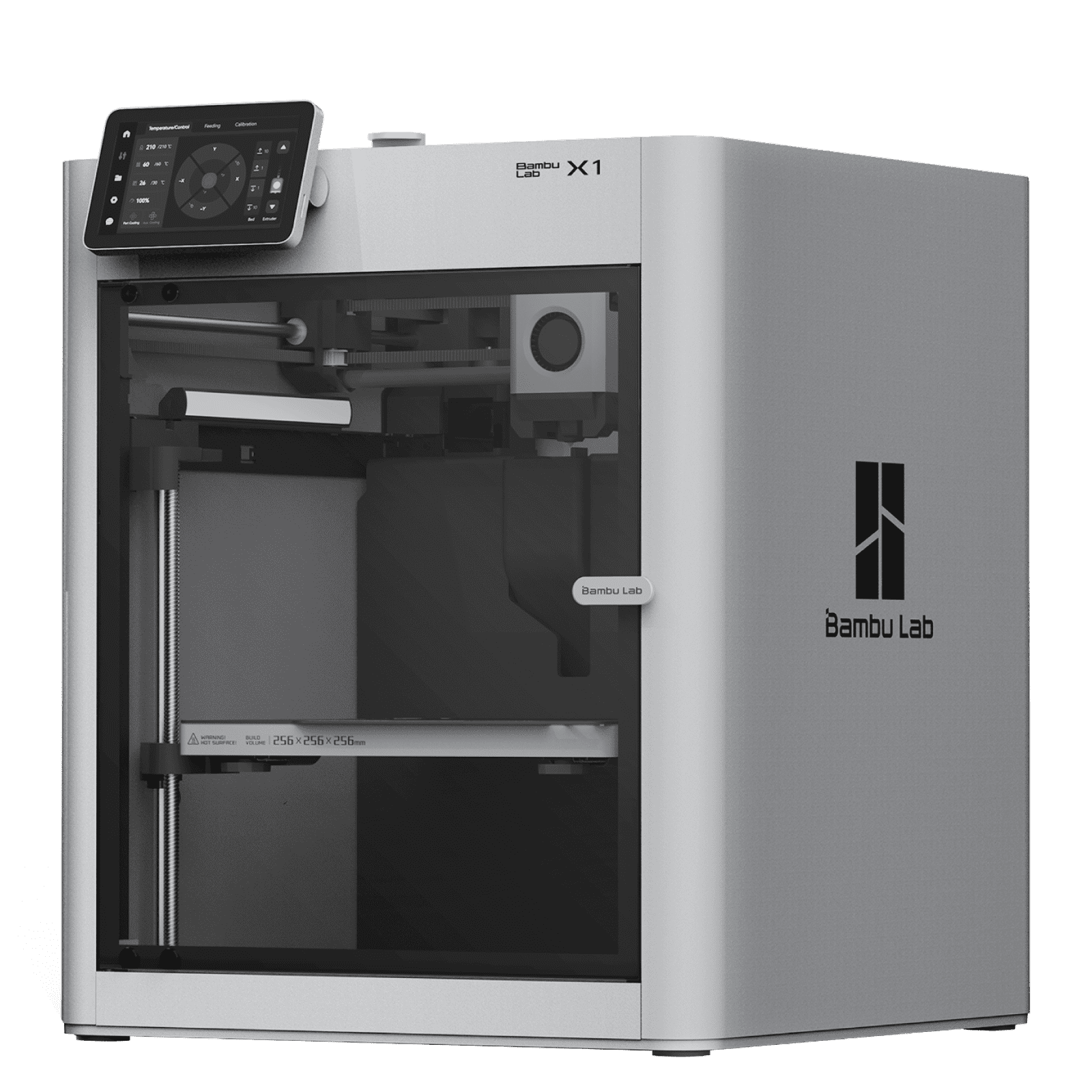 Bambu Lab X1 Carbon printer at Studio Quadrifoglio, used for precise 3D printing of automotive parts.